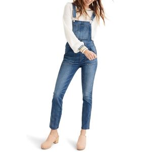 Madewell Skinny Overalls, cropped/ankle -Medium